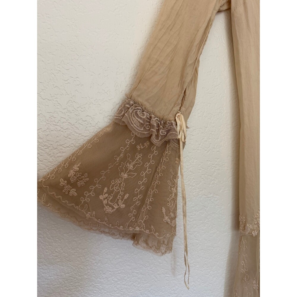 Vintage Newport News Fancy Lace Ruffle Cardigan Victorian‎ Womens 6 Coquette - Picture 4 of 8